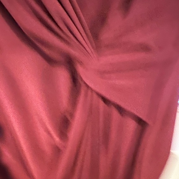 Ralph Lauren Twisted-Knot jersey dress in wine / burgundy color - Picture 4 of 4